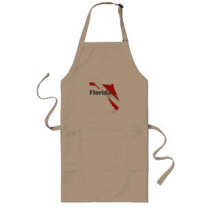 Florida State Silhouette Diving Flag Long Apron