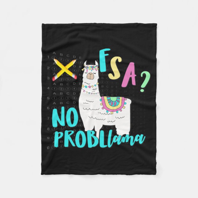 Florida State Test Day Llama For Students  Fleece Blanket (Front)