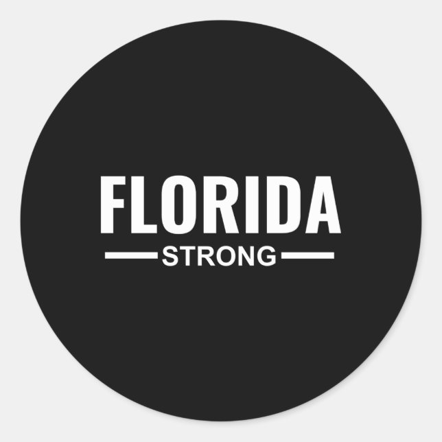 Florida Strong Community Strength Prayer Support Classic Round Sticker (Front)