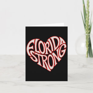 Florida Strong Heart State Pride Typography Card