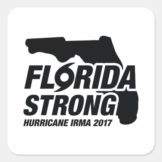 Florida Strong Hurricane Irma Square Sticker
