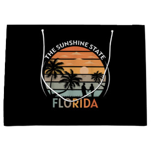 Florida Summer Beach Vintage Sunset Large Gift Bag
