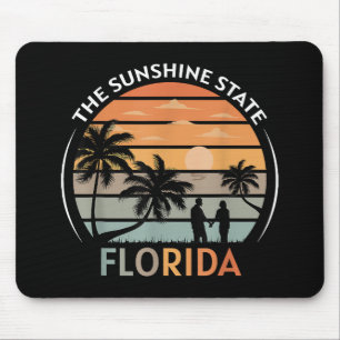 Florida Summer Beach Vintage Sunset Mouse Pad