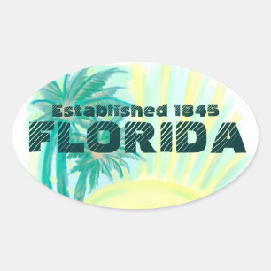 Florida sunny palms established 1845 stickers