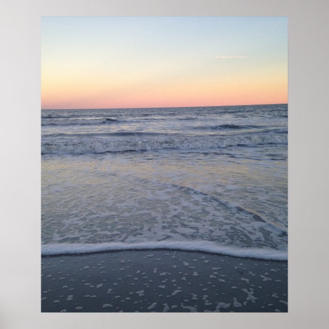 Florida Sunset Beach Ocean Photo Poster (Front)