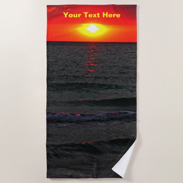 Florida Sunset Beach Towel (Front)