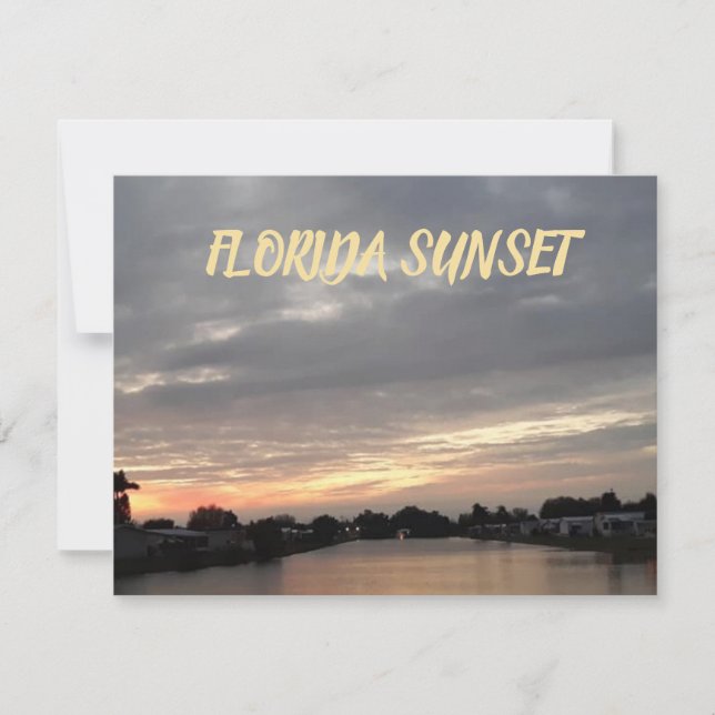 FLORIDA SUNSET GREETING CARD (Front)