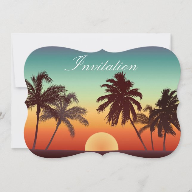 Florida Sunset Invitation (Front)