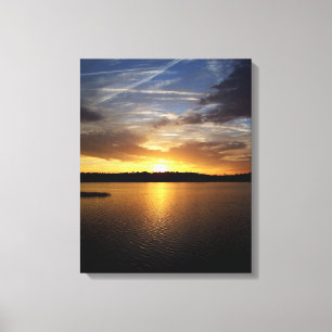 Florida Sunset Over Paynes Prairie Lake Canvas Print