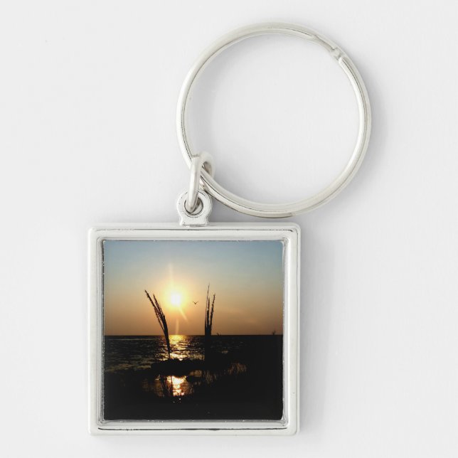 Florida Sunset Over The Gulf Key Ring (Front)