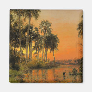 Florida Sunset, painting by Herman Herzog Magnet
