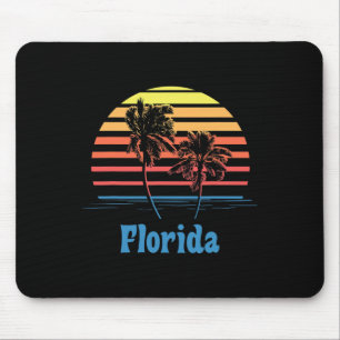 Florida Sunset Palm Trees Beach Vacation Mouse Pad