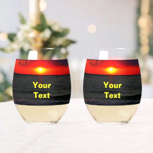 Florida Sunset Stemless Wine Glass