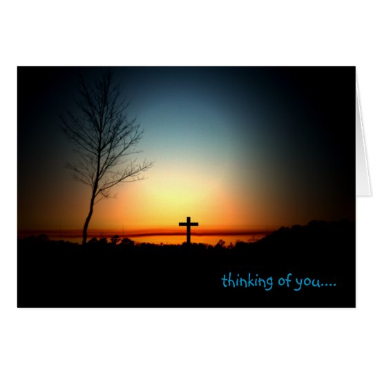 Florida Sunset with Cross Card
