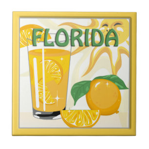 Florida Sunshine Oranges Home Decor Tile