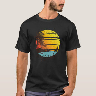 Florida Sunshine State Retro Summer Tropical Beach T-Shirt
