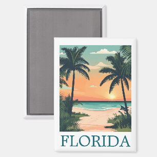 Florida Sunshine State – Tropical Beach Paradise Magnet