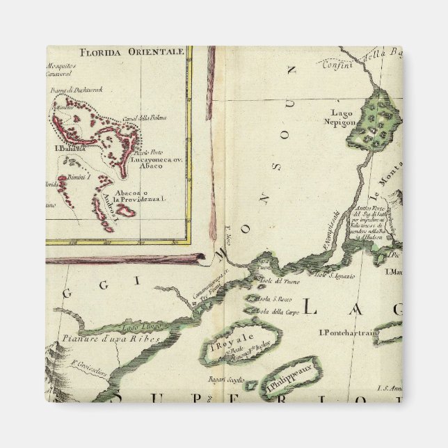 Florida, Superior Lakes, Bahamas Magnet (Front)