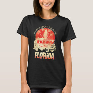 Florida Surfer Saying Van Surfboard And Palms T-Shirt