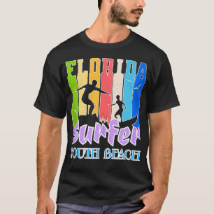 Florida Surfer South Beach FL Surfing Beaches Vaca T-Shirt