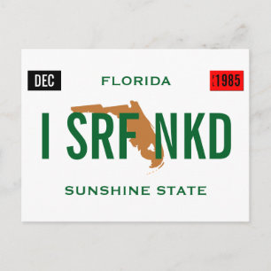 Florida Tag Personalise Postcard