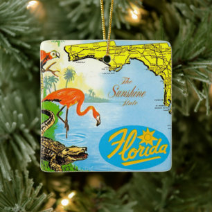 Florida, The Sunshine State Ceramic Ornament