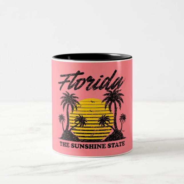 Florida The Sunshine State Two-Tone Coffee Mug (Center)