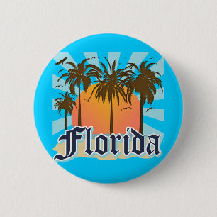 Florida The Sunshine State USA 6 Cm Round Badge