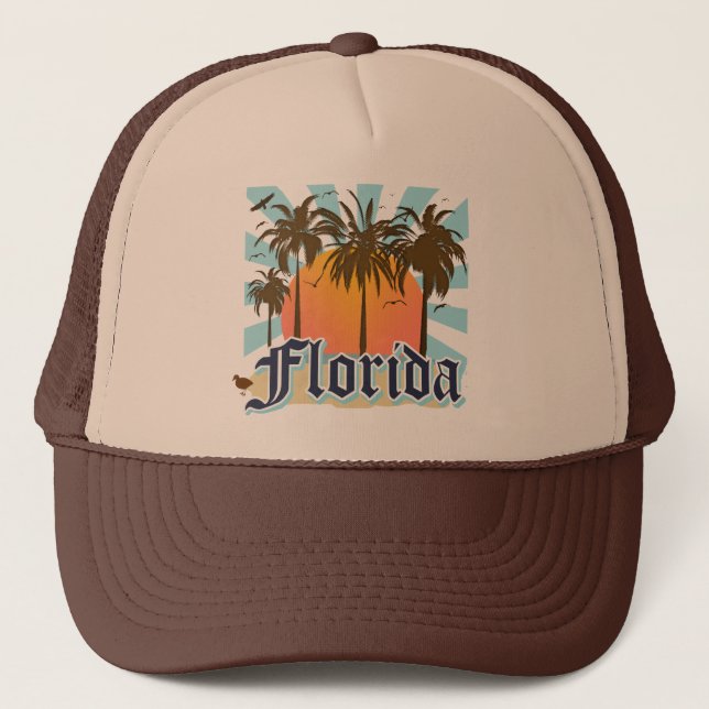 Florida The Sunshine State USA Trucker Hat (Front)