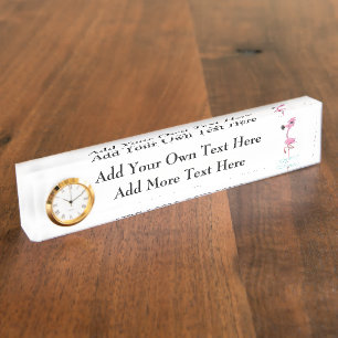 Florida Theme Pink Flamingo Nameplate