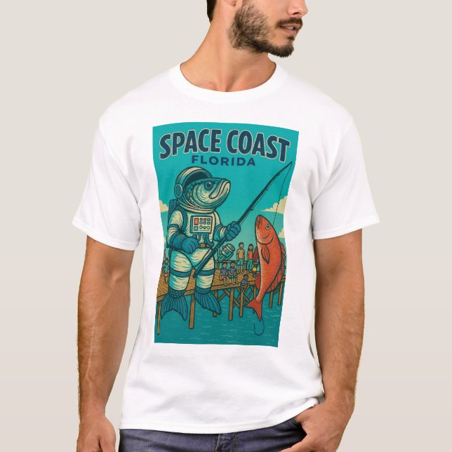 Florida Themed Spacefish T-Shirt design (Front)