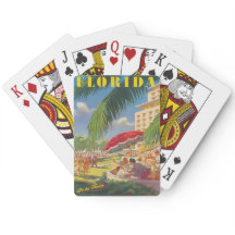 Florida Travel Poster Classic Playing Cards
