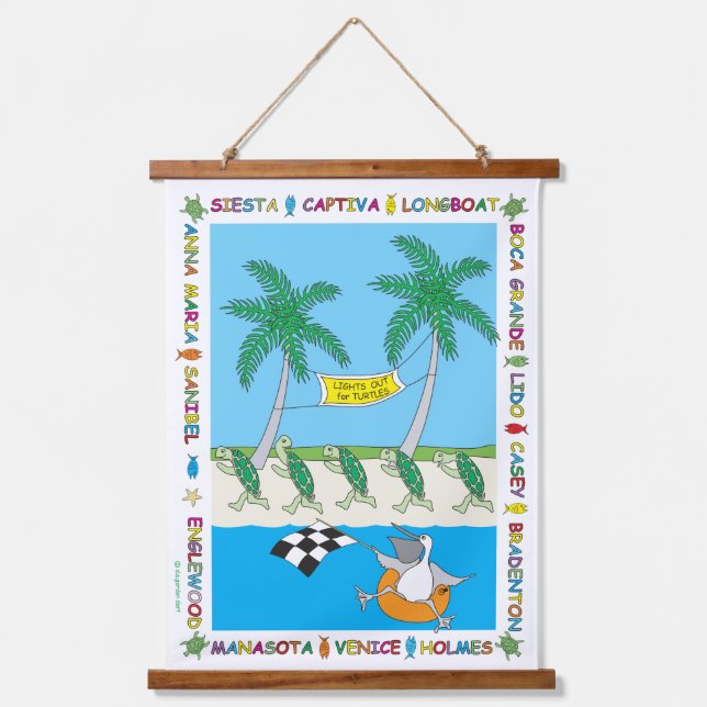 Florida Turtle Season Hanging Tapestry (Front)