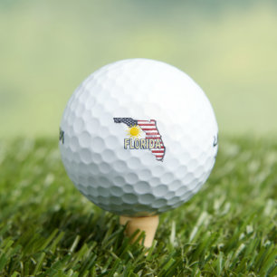 Florida United States Retro Map Vintage USA Golf Balls