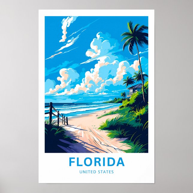 Florida United States Travel Print (Front)