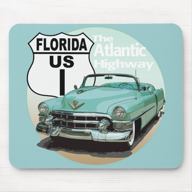 Florida US Route 1 - The Atlantic Highway Mouse Pad (Front)