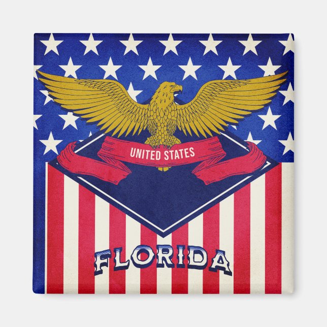 Florida USA Flag Magnet (Front)