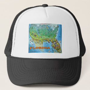 Florida USA Map Trucker Hat