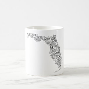 Florida USA Slang Word Art Map Coffee Mug