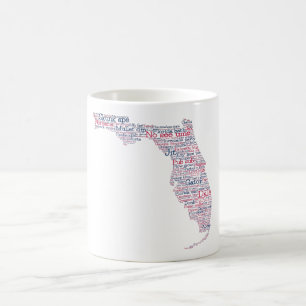 Florida USA Slang Word Art Map  Coffee Mug