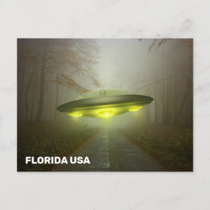 FLORIDA USA SPACESHIP UFO ART Postcards