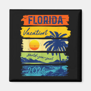 Florida Vacation 2026 Sea Sand Beach Summer Trip Magnet