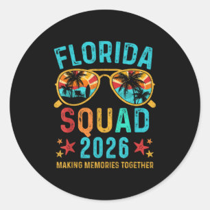 Florida Vacation Squad 2026 Family Matching Vintag Classic Round Sticker