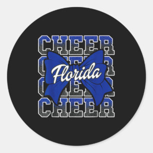 Florida Varsity Style Text Sports Classic Round Sticker