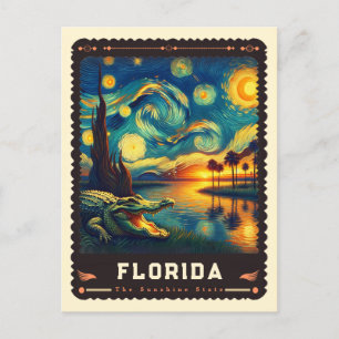 Florida   Vincent Van Gogh Inspired Postcard