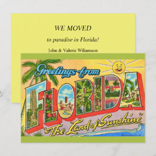 Florida Vintage Greeting Moving Announcement