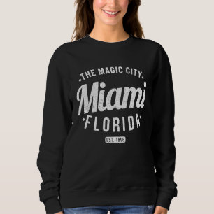 Florida Vintage Minimalist Retro Souvenir FL Miami Sweatshirt