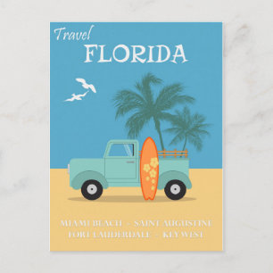 Florida Vintage Travel Holiday Postcard
