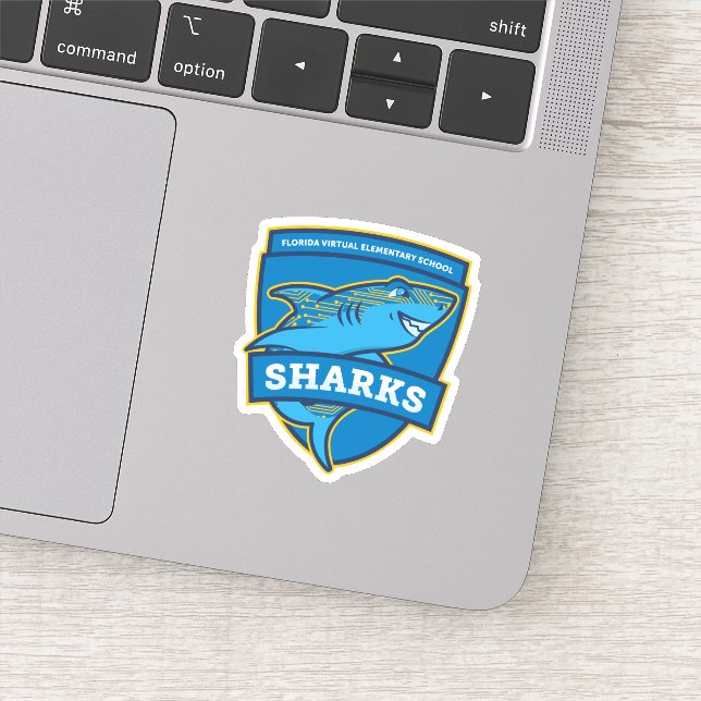 Florida Virtual Elementary School Sharks Sticker (Detail)
