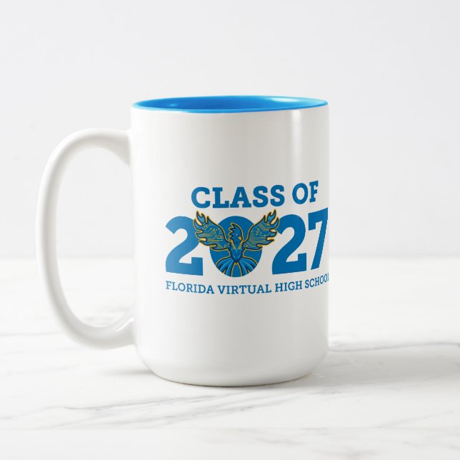 Florida Virtual HS Class of 2027 Two-Tone Coffee Mug (Left)